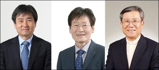 김현대 한겨레신문 대표이사(왼쪽부터), 변재운 국민일보 대표이사, 이상택 매일신문 대표이사. 김현대 한겨레신문 대표이사(왼쪽부터), 변재운 국민일보 대표이사, 이상택 매일신문 대표이사.