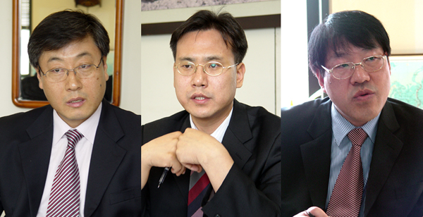 왼쪽부터 방성식 부국장, 이원섭 팀장, 최정길 상무.